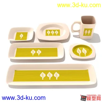 3D打印模型吃饭喝茶用品的图片