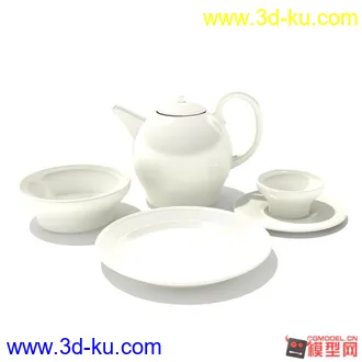 3D打印模型吃饭喝茶用品的图片