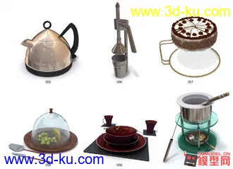 3D打印模型食品餐具的图片