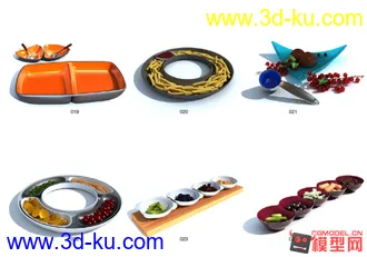 3D打印模型食品餐具的图片