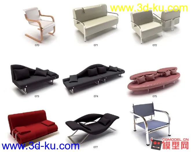 时尚沙发椅子模型的图片6