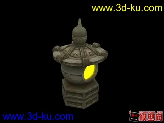 一个古代小炉子的模型（有贴图）的图片