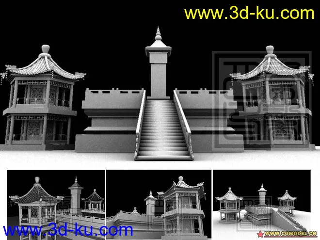 中国古代场景模型的图片1