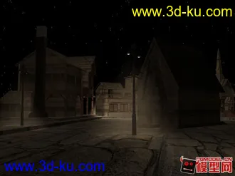 3D打印模型夜晚的城镇的图片