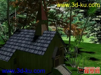 3D打印模型自己做的房子。的图片