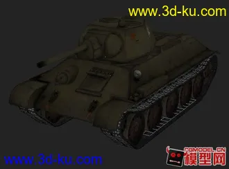 3D打印模型俄罗斯T-34 76坦克（带内部结构）的图片