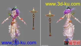 3D打印模型兰花装精灵女的图片