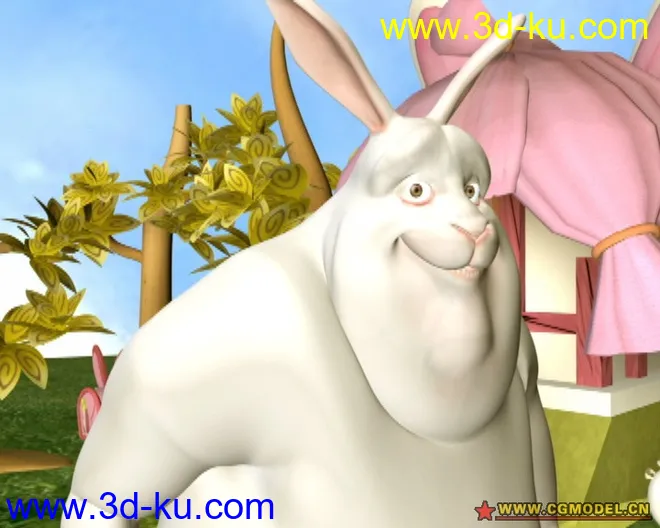 最近很有爱的一个模型大胖兔子~附自己的作品哦！的图片1
