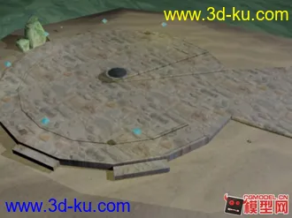 小岛上的遗迹祭坛模型。下载的图片