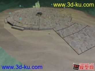 小岛上的遗迹祭坛模型。下载的图片