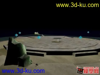 小岛上的遗迹祭坛模型。下载的图片