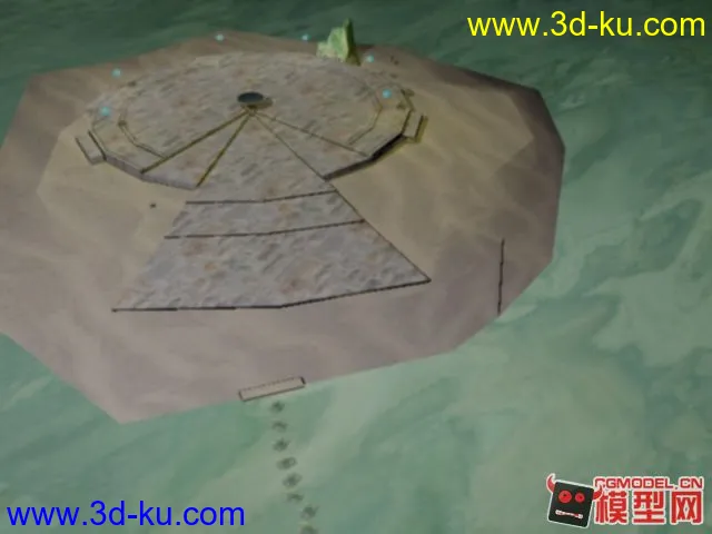 小岛上的遗迹祭坛模型。下载的图片9