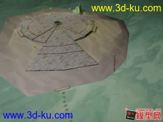 小岛上的遗迹祭坛模型。下载的图片