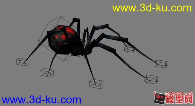 用别人的蜘蛛，自己绑定了下骨骼刷了下权重模型的图片1