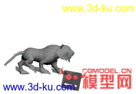 3D打印模型老虎攻击+受击+死亡+跑（整套动作）的图片