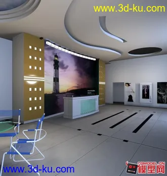 3D打印模型临摹售楼大厅的图片