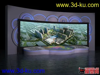 3D打印模型自己设计的一个展厅   大家给点意见的图片