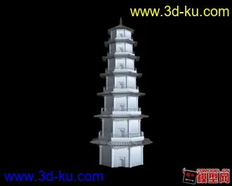 3D打印模型高精白塔放出的图片