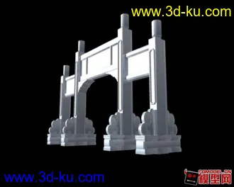 3D打印模型牌坊放出，中等精度的图片