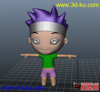 卡通男孩模型下载的图片