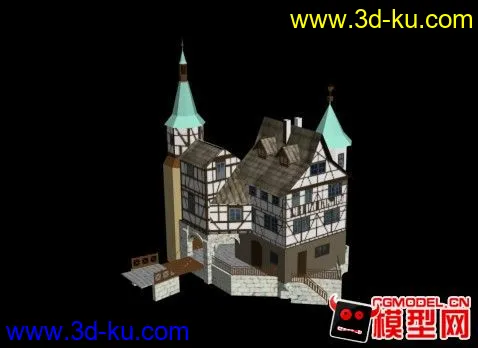 3D古城堡场景模型的图片1