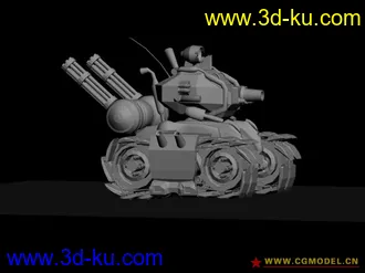 3D打印模型临摹合金弹头的小坦克（高模）的图片