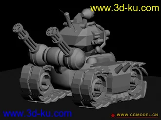 3D打印模型临摹合金弹头的小坦克（高模）的图片