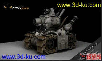 3D打印模型临摹合金弹头的小坦克（高模）的图片