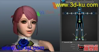 3D打印模型不精不发 Alisa HumanIK绑定 次级控制 可用Maya motionbuilder的图片