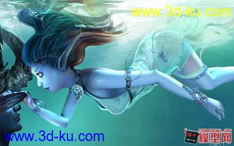 3D打印模型梦幻海底美女一个的图片