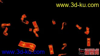 3D打印模型新年喜庆鞭炮，带贴图和动画。的图片