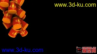 3D打印模型新年喜庆鞭炮，带贴图和动画。的图片