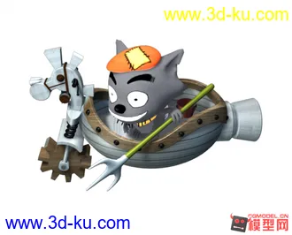 3D打印模型骑马的灰太狼的图片