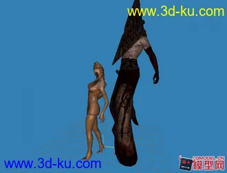 3D打印模型寂静岭 护士和三角头 Silent Hill的图片