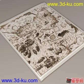 模型下载——地图（展开+卷起）的图片