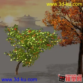 3D打印模型枣树来自ArchVol.061加黄昏灯光的图片