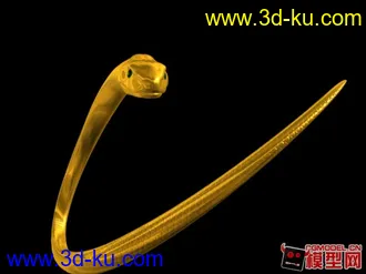 蛇年金蛇模型，带绑定贴图动画的图片