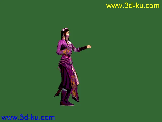 古代东方写实角色 九阴真经女角色带舞蹈动画模型的图片1