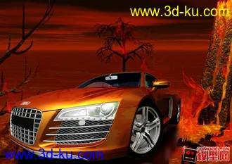 3D打印模型火焰跑车的图片