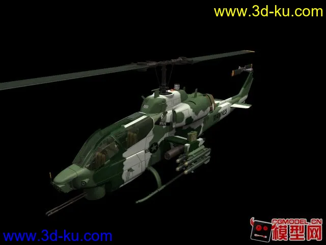 武装直升机-附带完整贴图模型的图片1