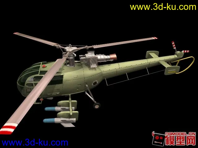 武装直升机-附带完整贴图模型的图片3