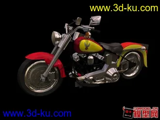 3D打印模型摩托03-附带完整贴图的图片