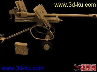 3D打印模型高射炮02-附完整贴图的图片