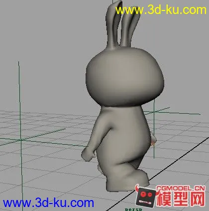 卡通兔 带骨骼模型的图片2