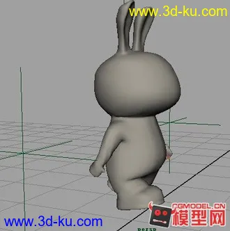 3D打印模型卡通兔 带骨骼的图片