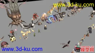 3D打印模型最终幻想游戏全套角色的图片