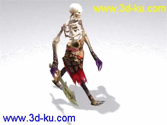 3D打印模型骷髅人战士走路动画源文件···要的拿走···的图片