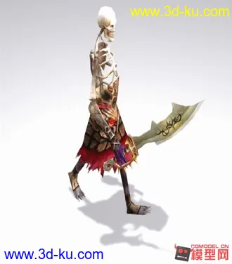3D打印模型骷髅人战士走路动画源文件···要的拿走···的图片