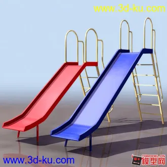 3D打印模型公园设施小合集，椅子滑梯等的图片