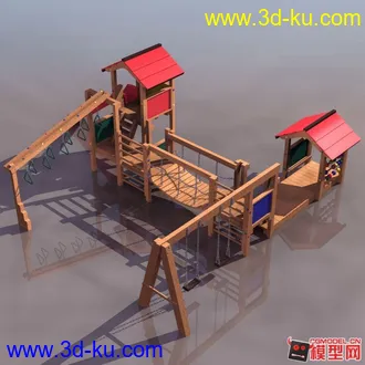 3D打印模型公园设施小合集，椅子滑梯等的图片